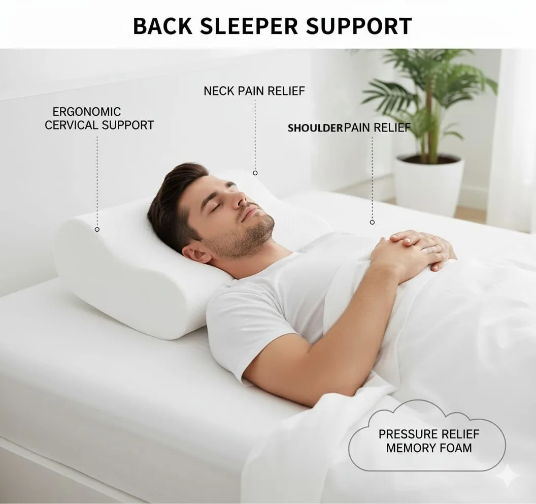 FixOrtho Memory Foam Cervical Pillow